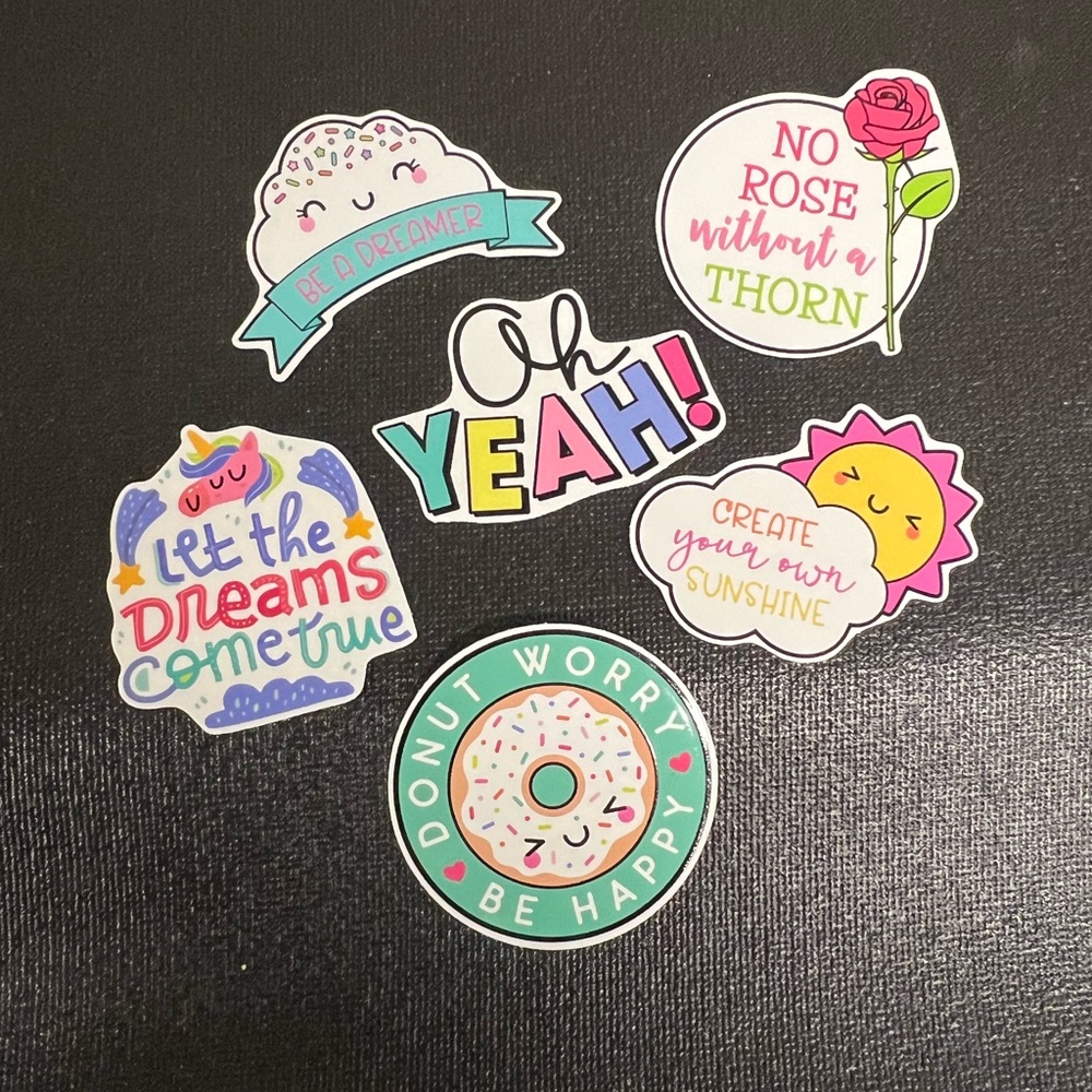 Waterproof stickers Colorful Motivational Sticker Pack -